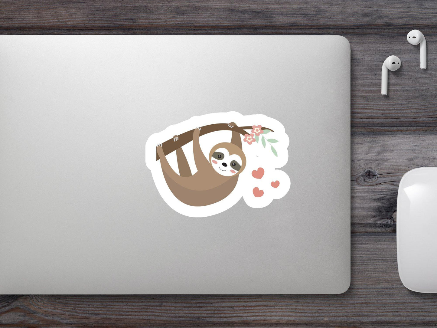 Hanging Valentine Sloth Sticker