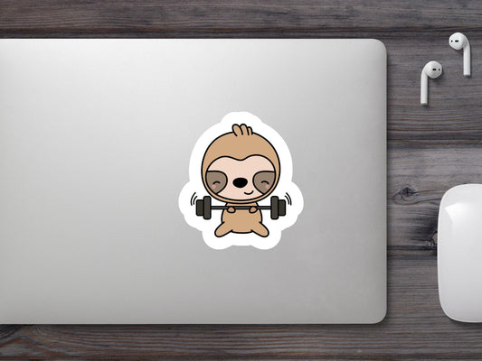 Sloth Lifting Weight Sticker