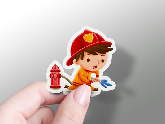 Kids Firefighter Sticker