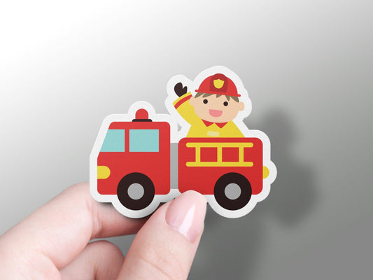 Firefighter Fire Engine Sticker