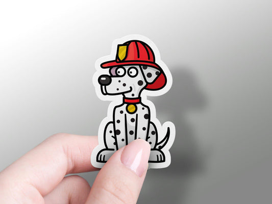 Fire House Dalmatian Puppy Sticker