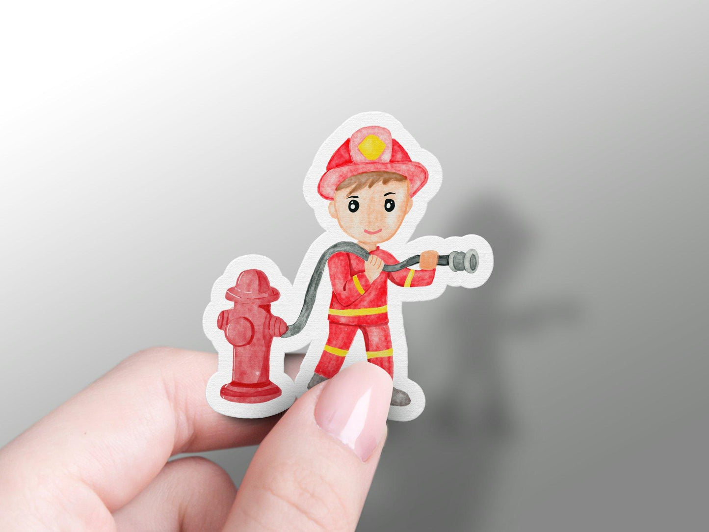 Cute Little Firefighter Sticker