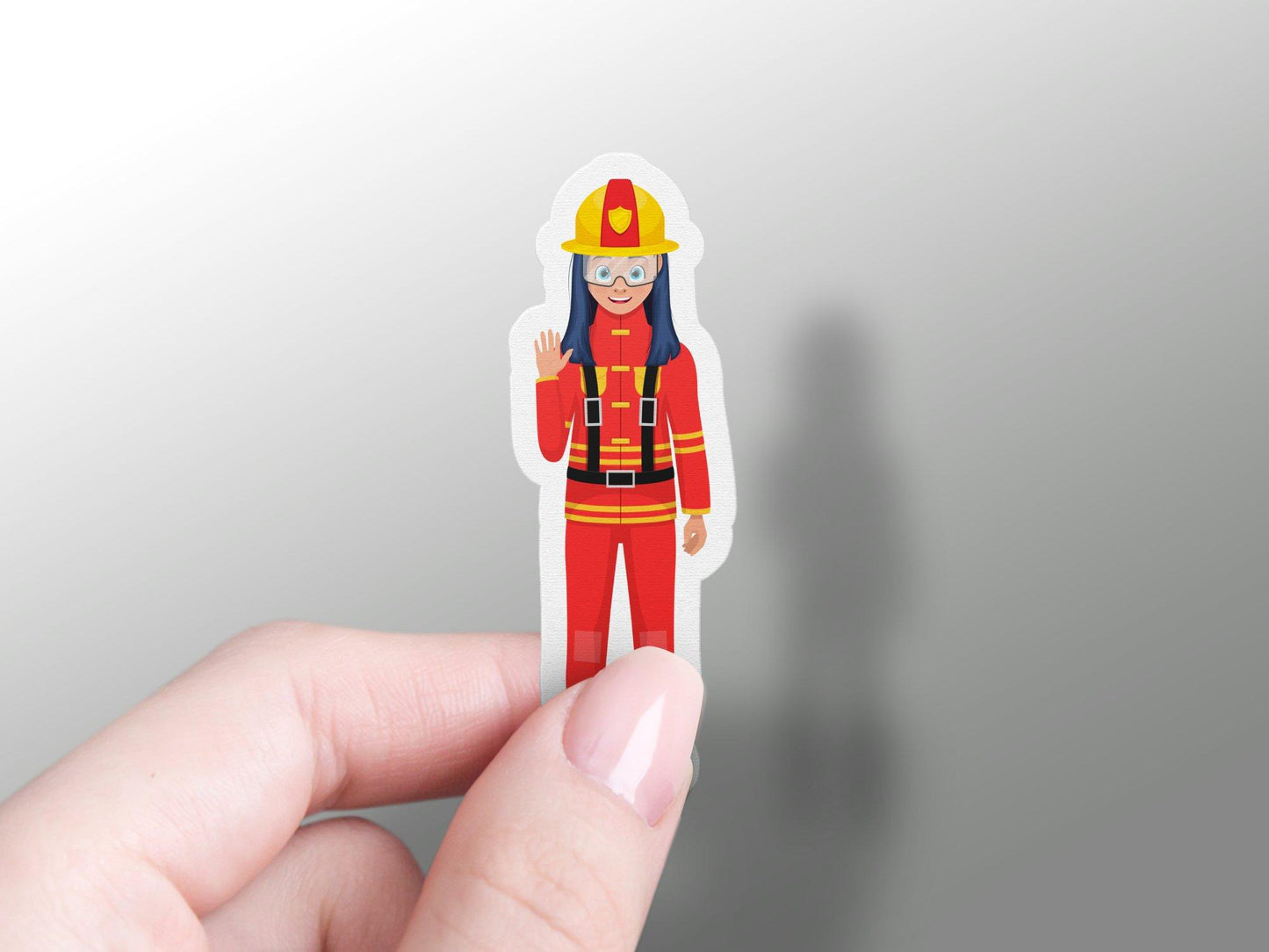 Girl Firefighter Sticker