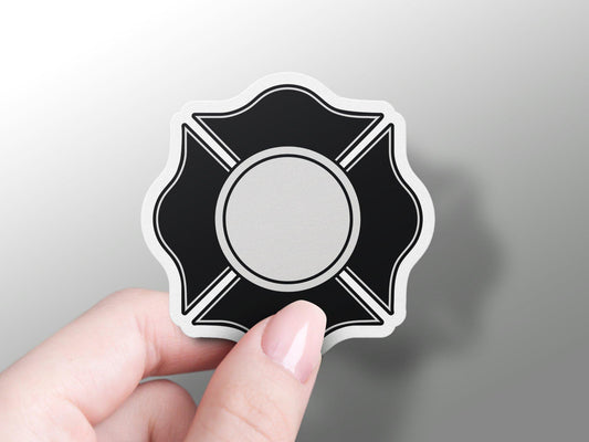 Fire Department Black Badge Sticker