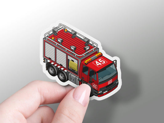 Fire Engine Car Sticker