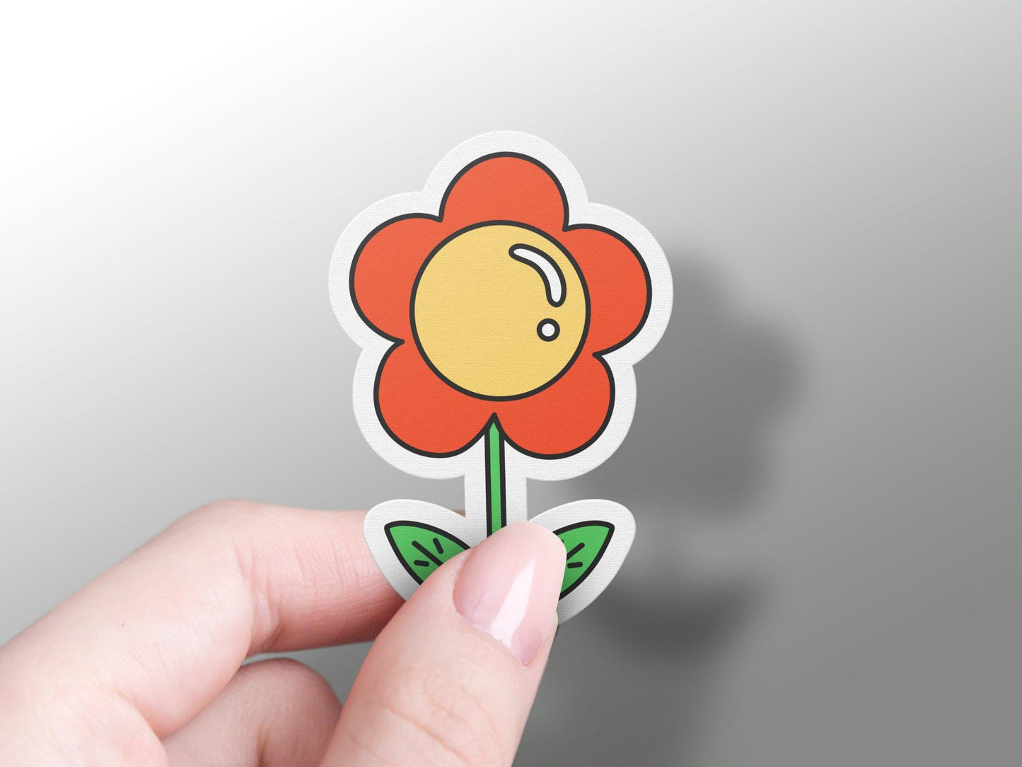 Orange Flower Sticker