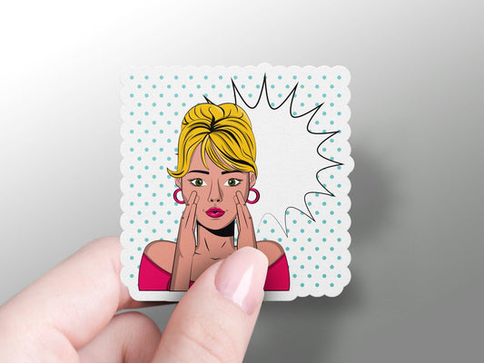Woman Pop Art Sticker