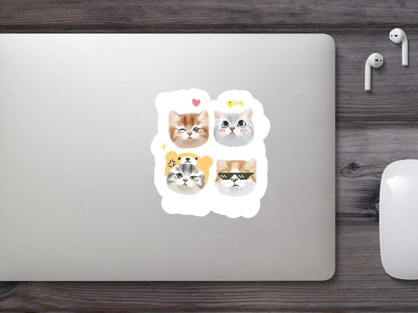 4 Cute Cat Sticker