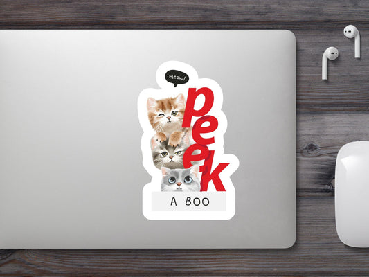 Peek a Bow Sticker