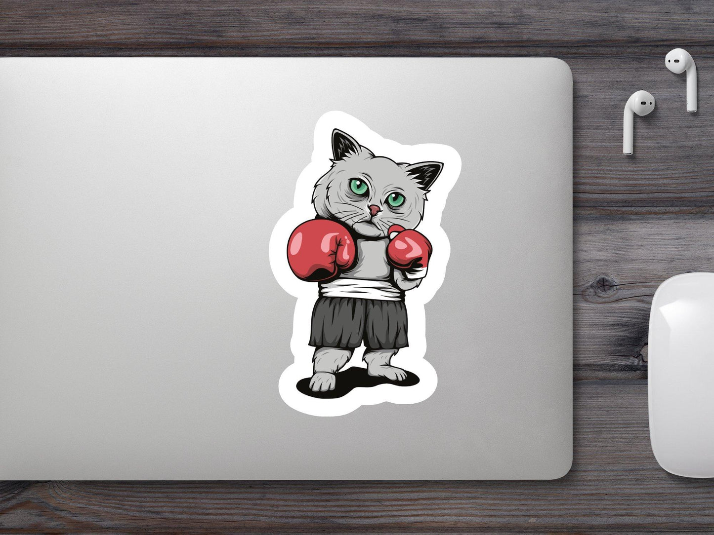Boxer Cat Sticker