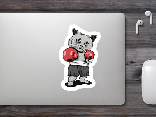 Boxer Cat Sticker