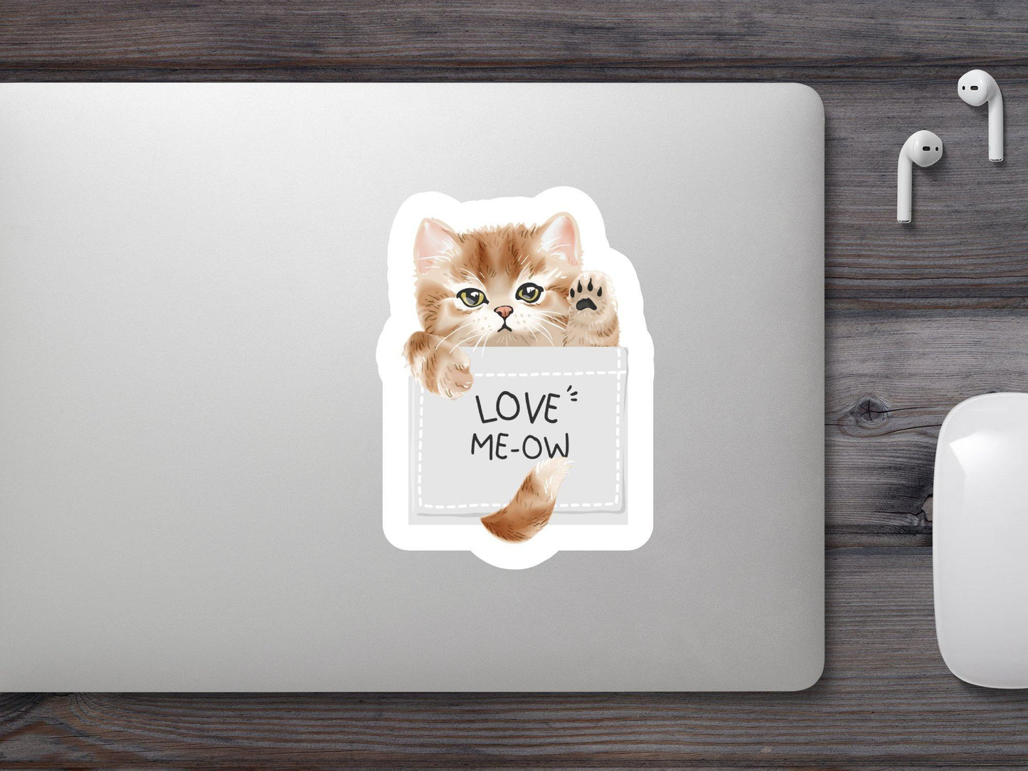 Love Me-ow Sticker