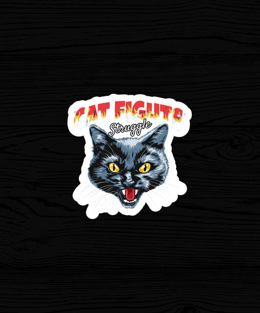 Cat Fight Sticker