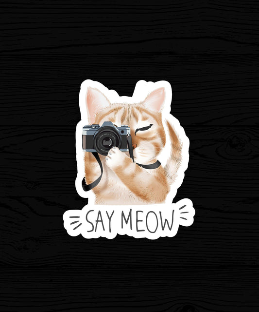 Wholesale Say Meow Sticker