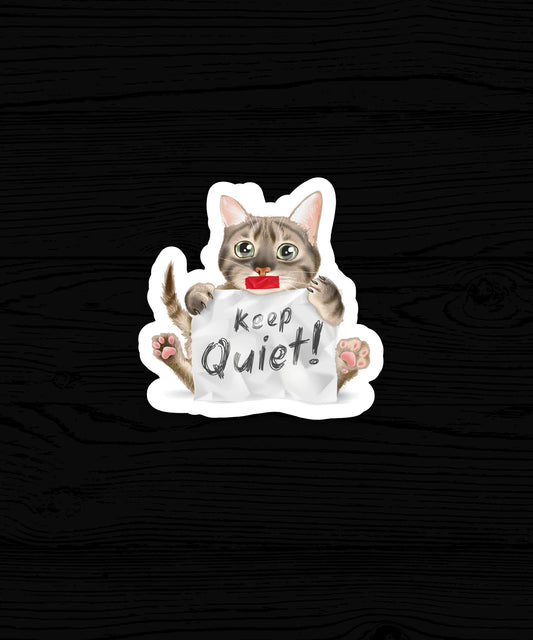 Wholesale Keep Quiet Sticker