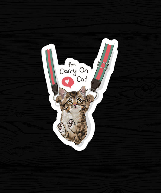 The Carry on Cat Sticker