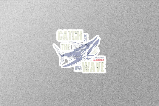 Shark Catch The Wave Sticker