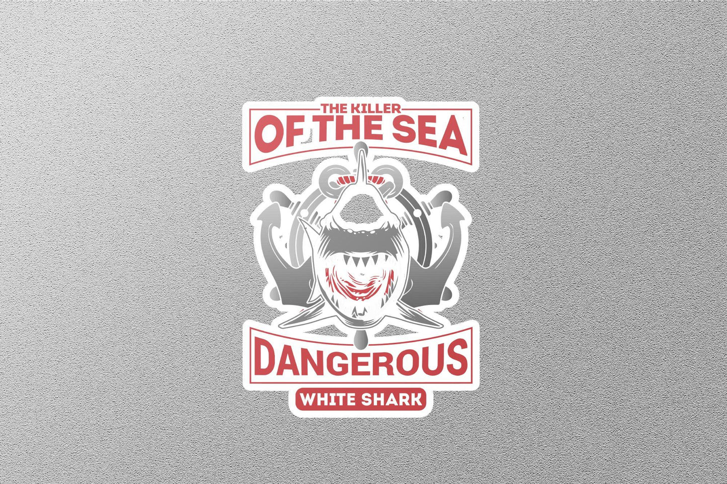 Dangerous White Shark Sticker