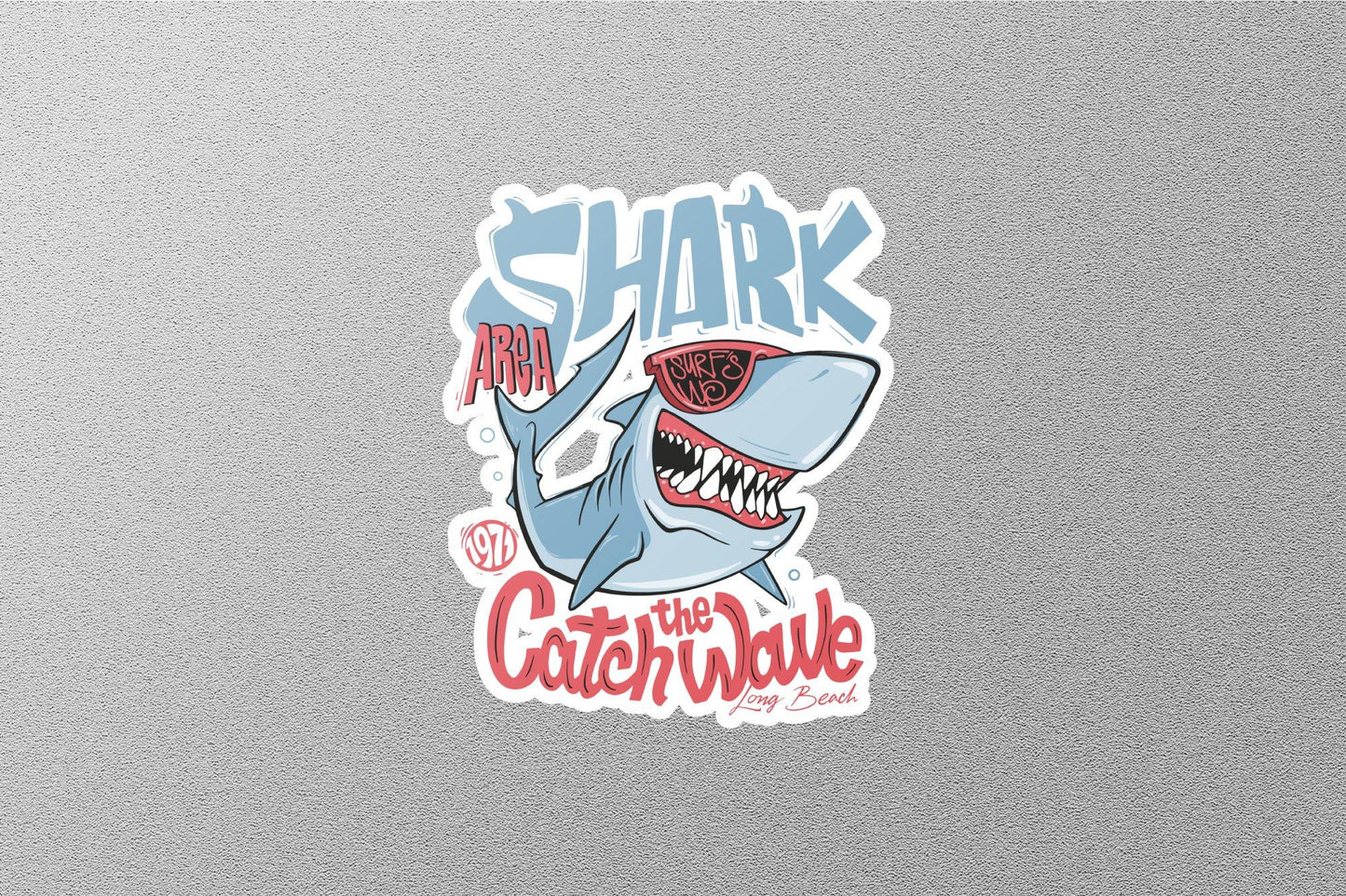 Shark Catch the Wave Sticker