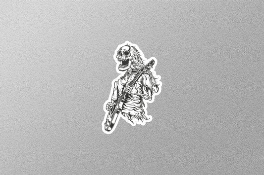Wholesale Skull Playing Guitar Sticker
