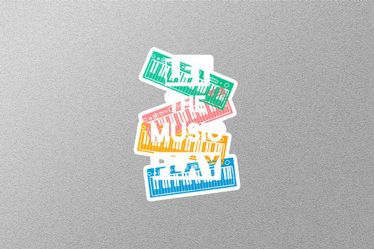 The Music Play Sticker