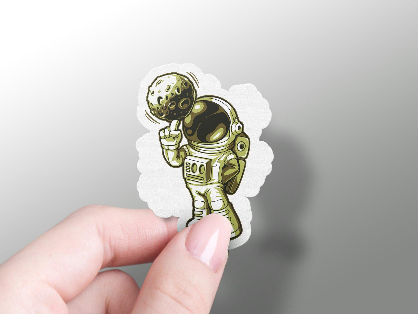 Astronaut Spinning The Planet Sticker