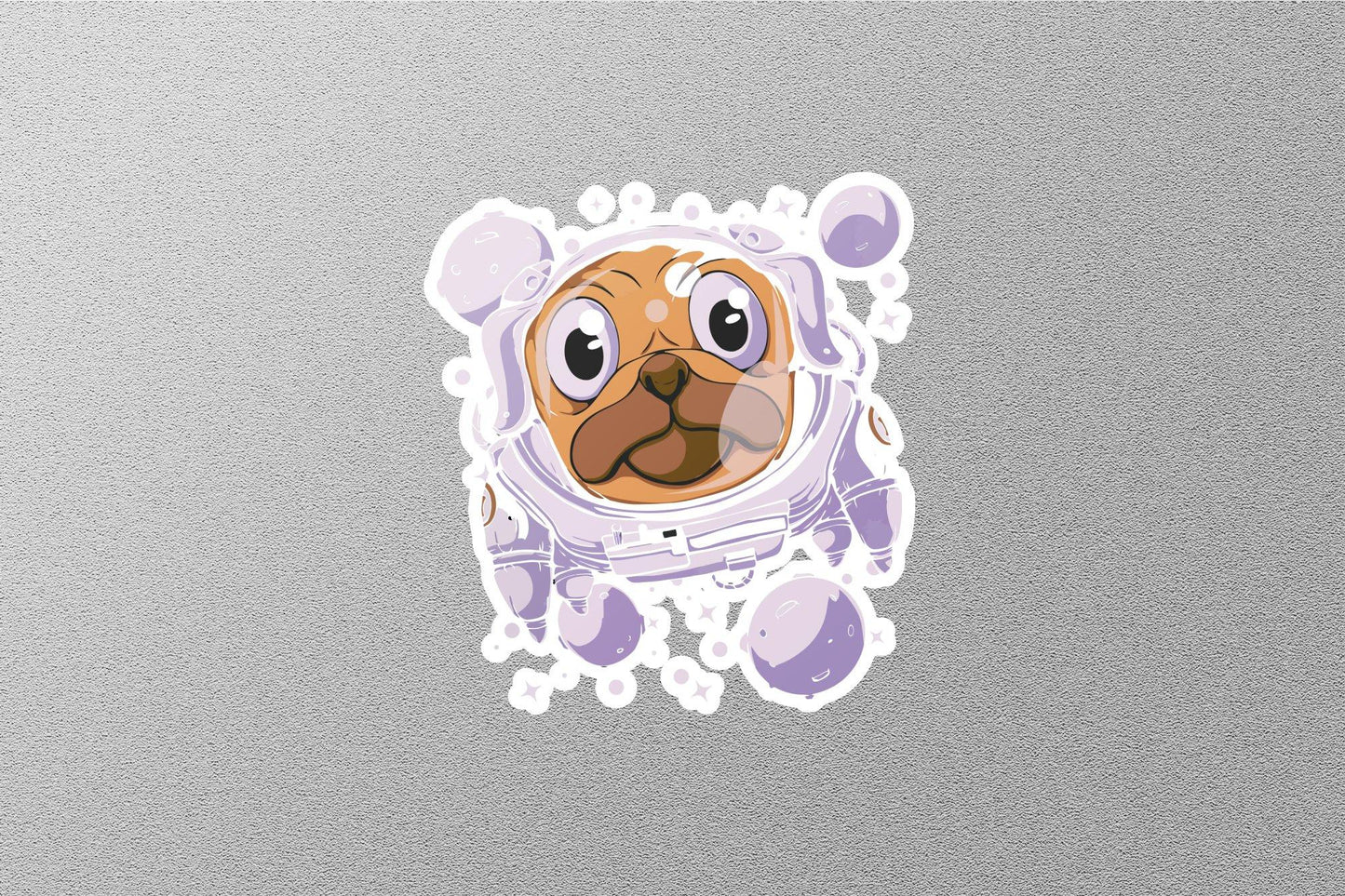 Pug Dog Space Astronaut Sticker