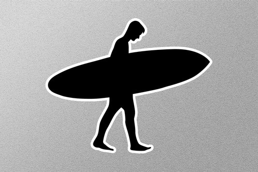 Man With Surf Board Sticker