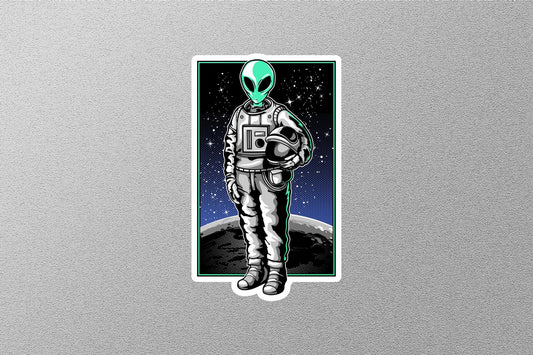 Astronaut and Alien Sticker