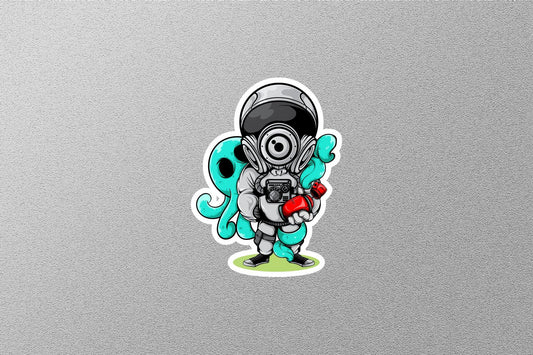 Octopus With Astronaut Sticker