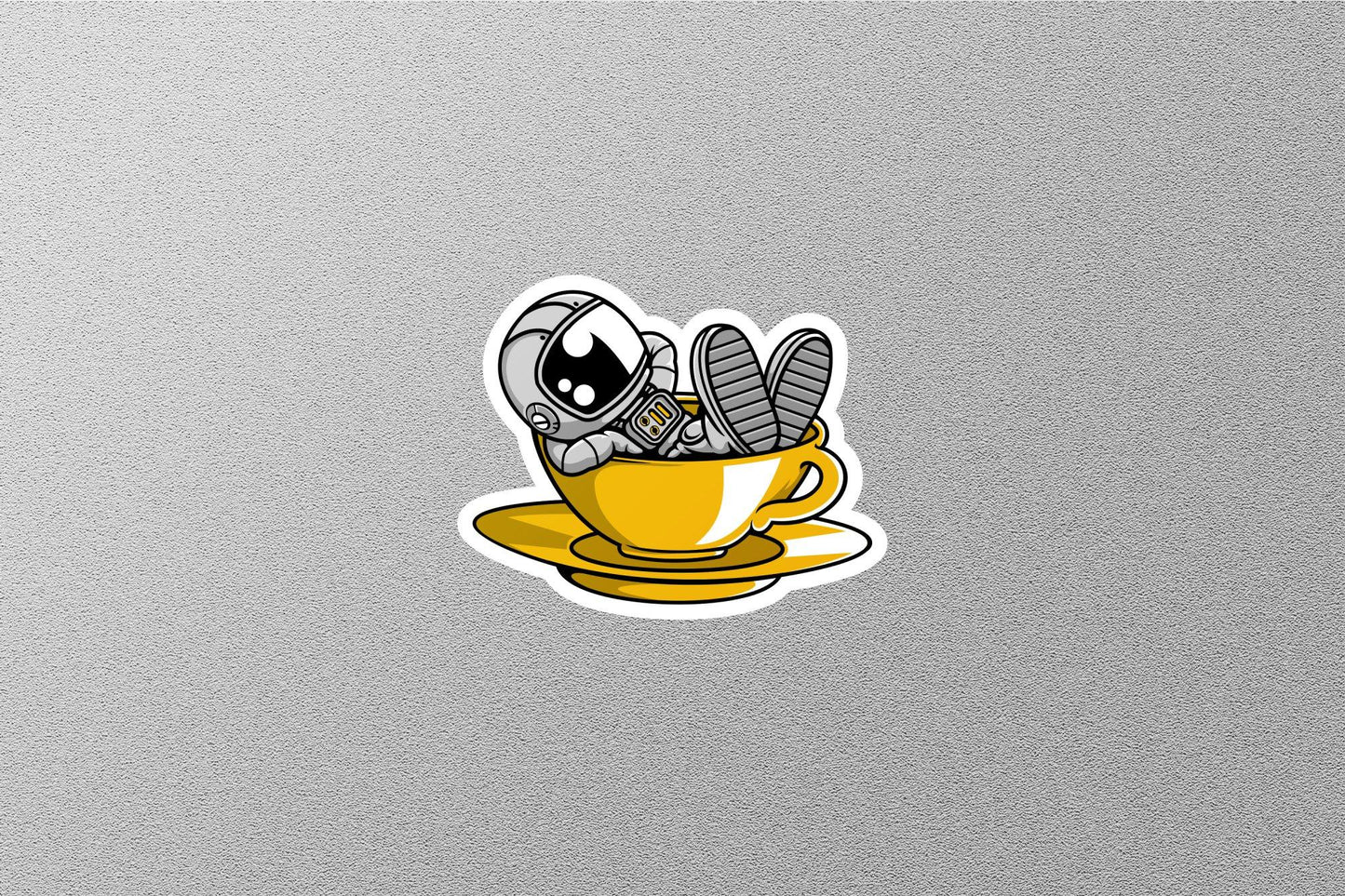 Astronaut in Cup Sticker