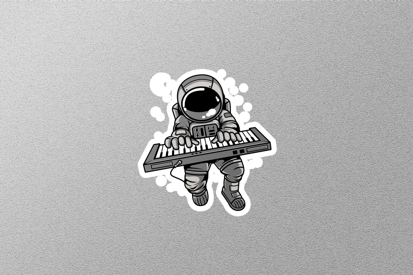 Astronaut with Piano Board Sticker