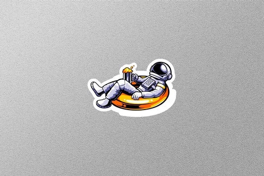 Astronaut Coffee Sticker