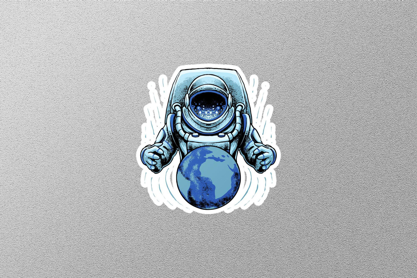 Astronaut with Earth Sticker