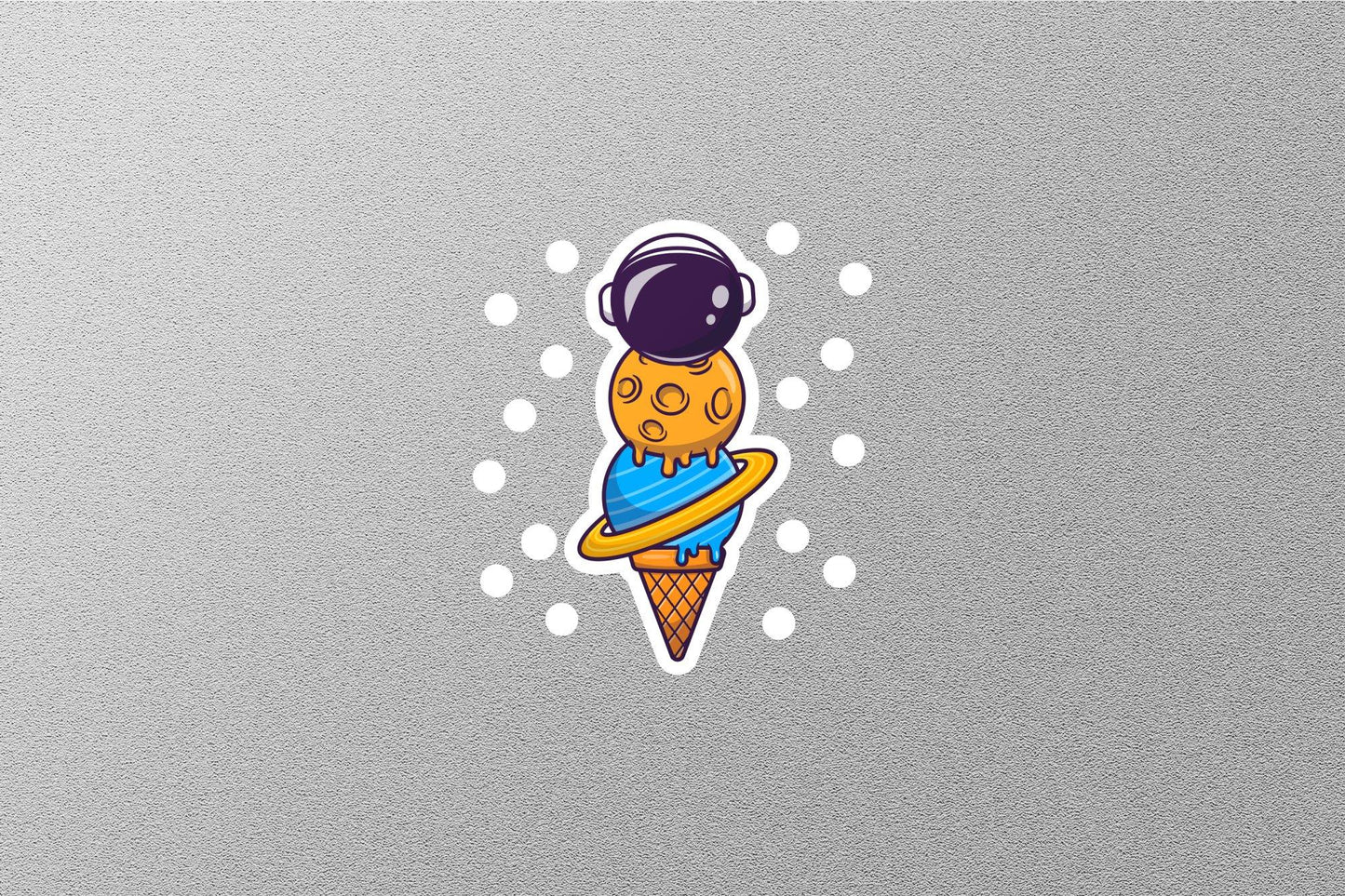 Astronaut Ice Cream Sticker