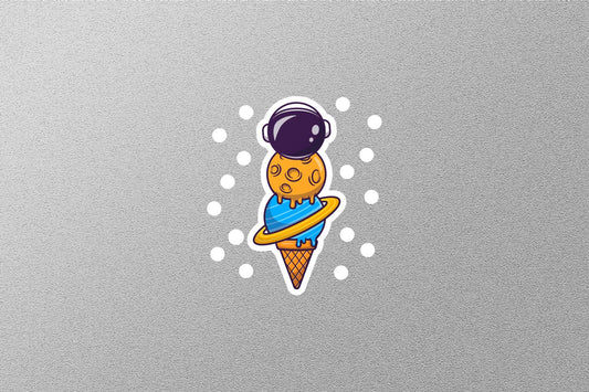 Astronaut Ice Cream Sticker