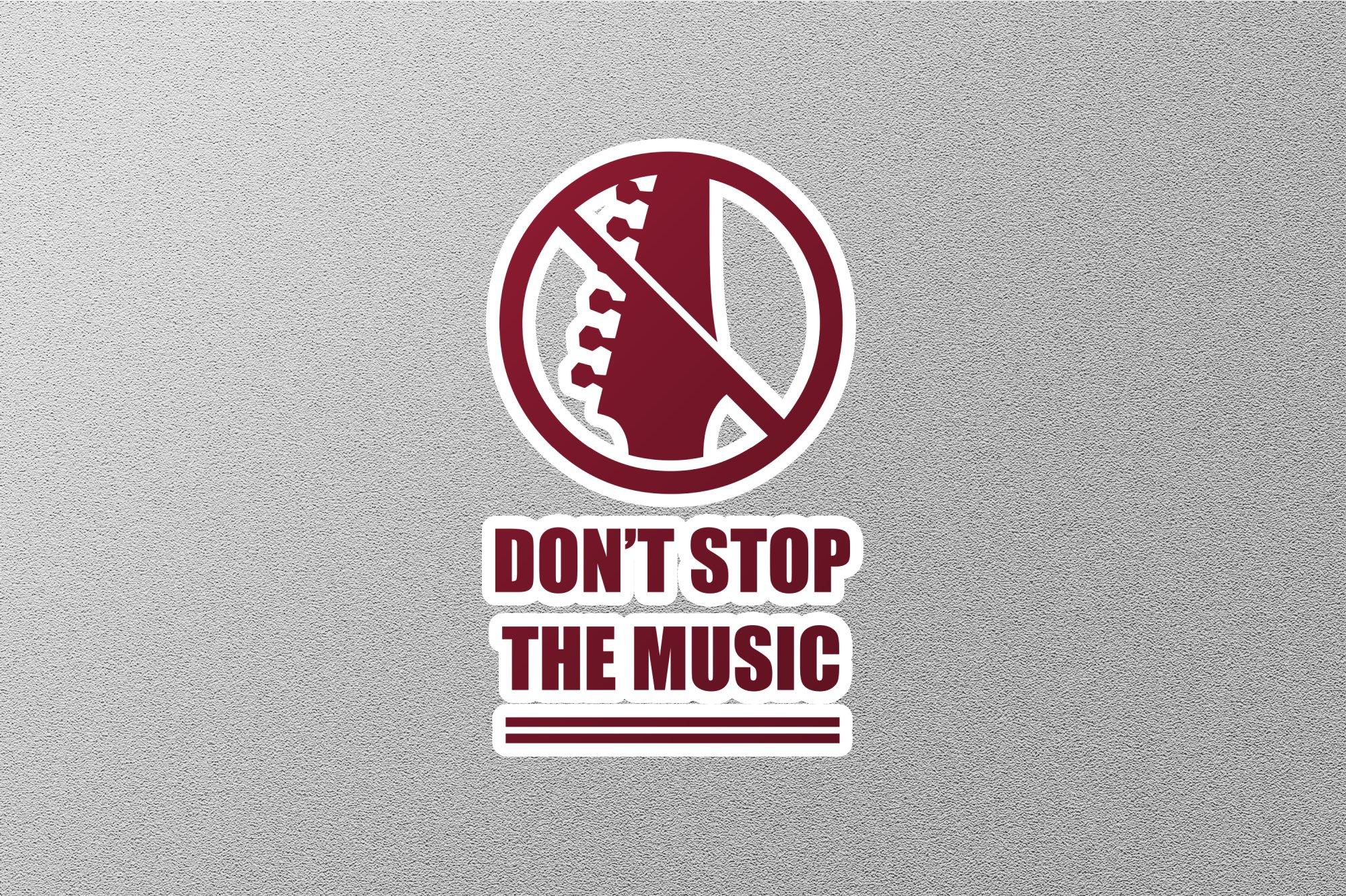 Stop Song Don't Stop The Music Sticker – GraffMerch.com