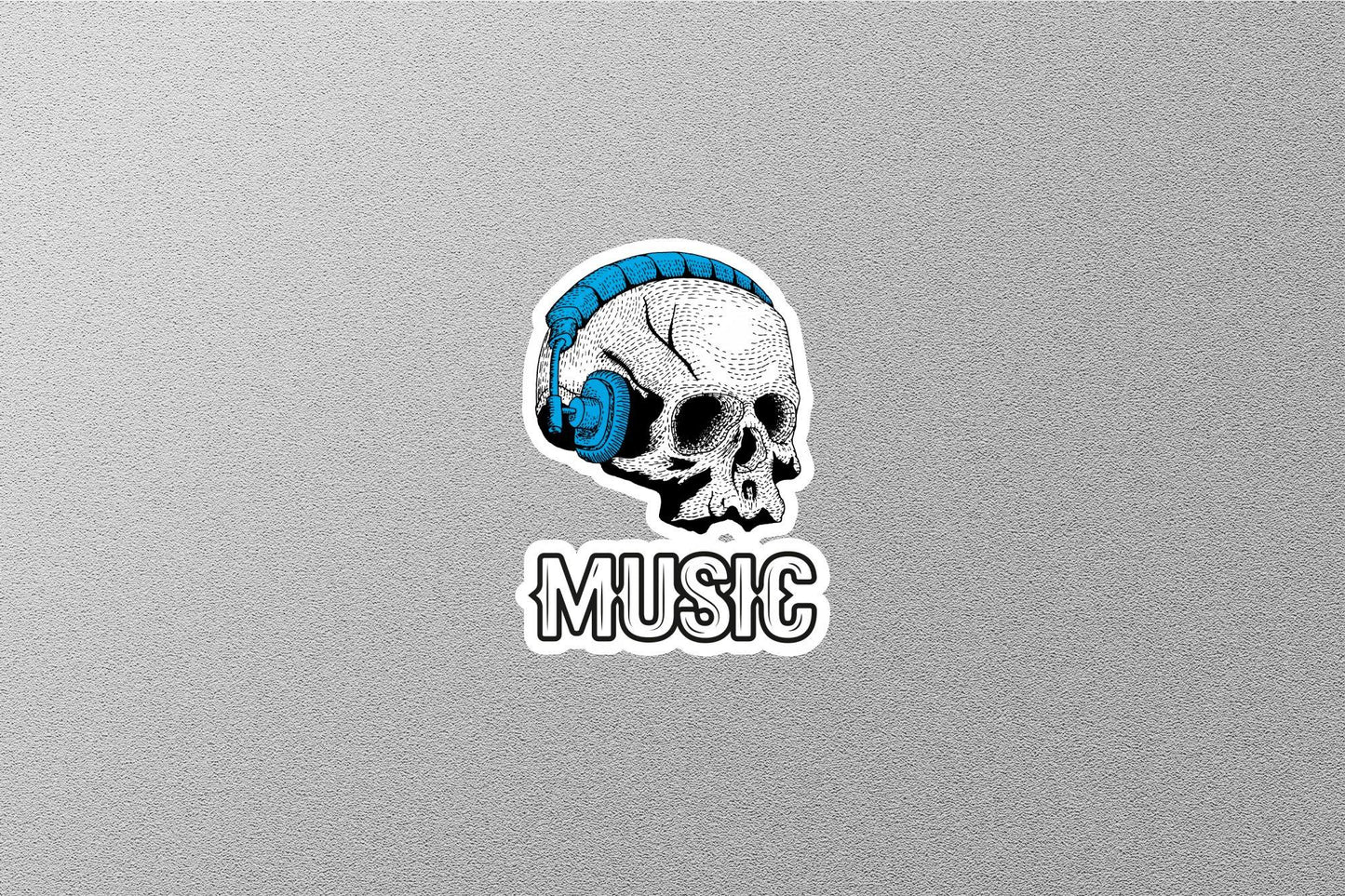 Skull Music Sticker