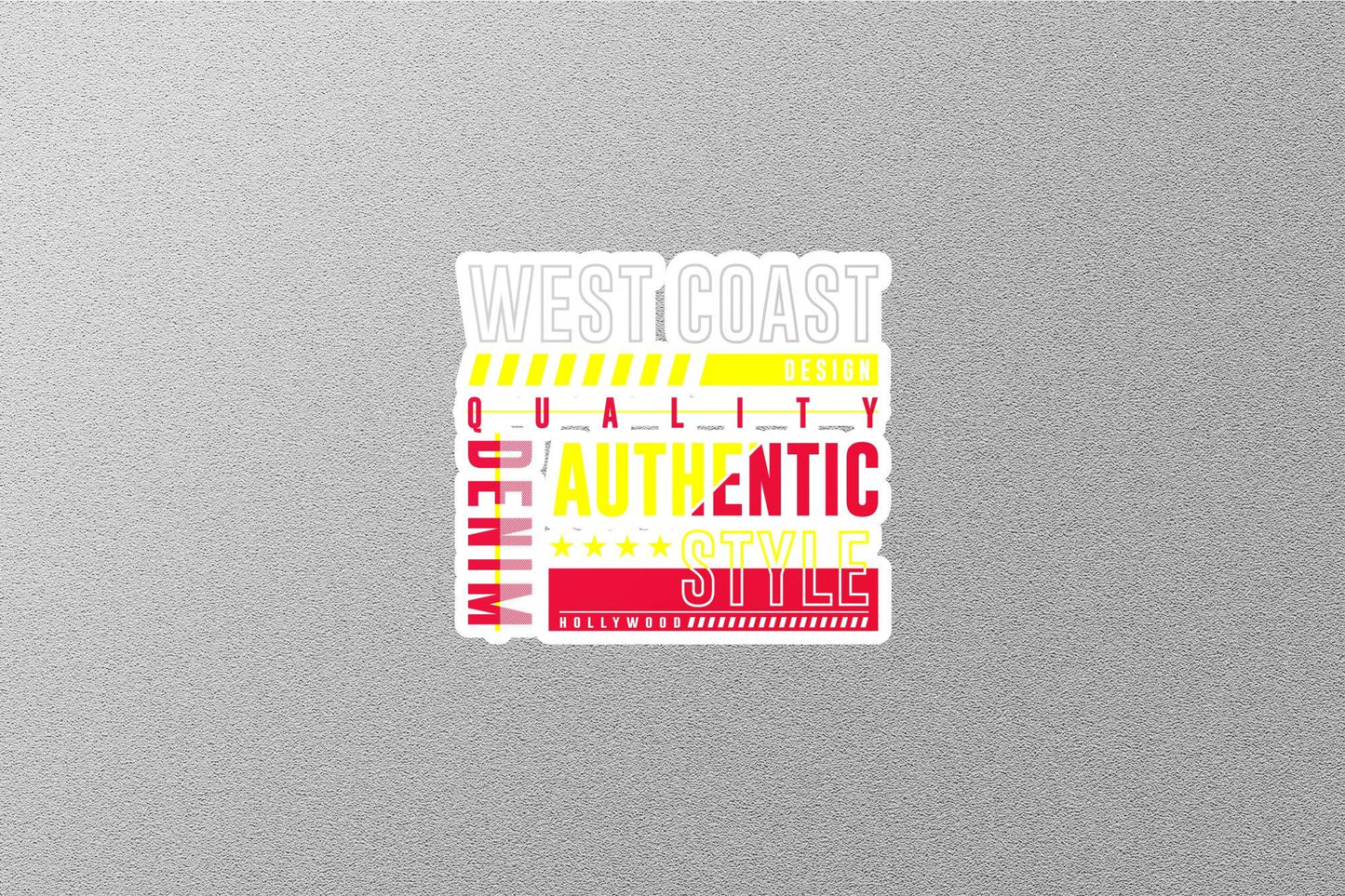 West Coast Authentic Style Sticker