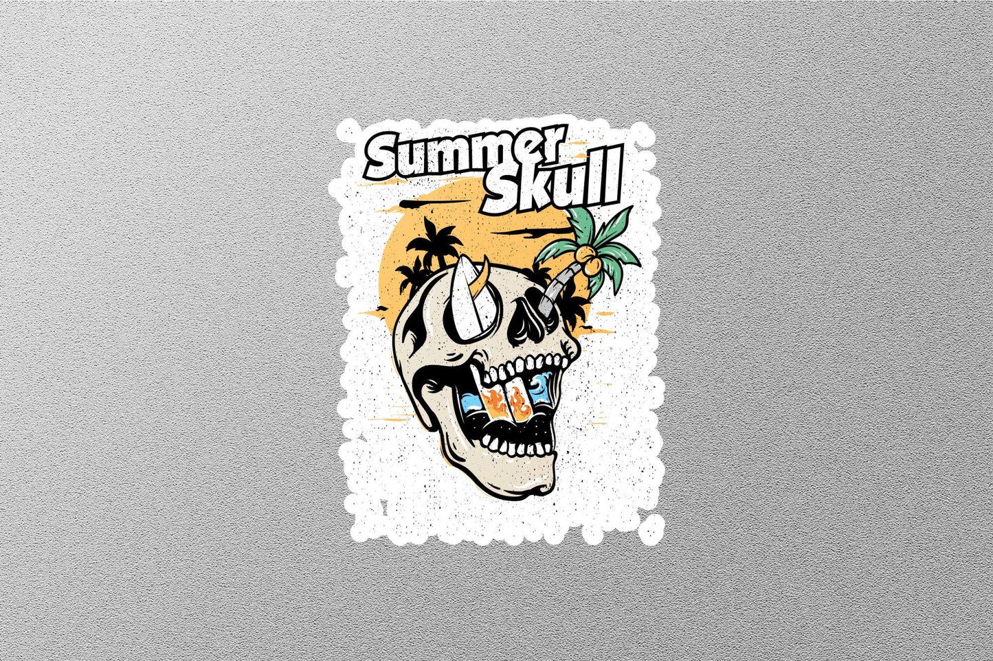 Summer Skull Sticker