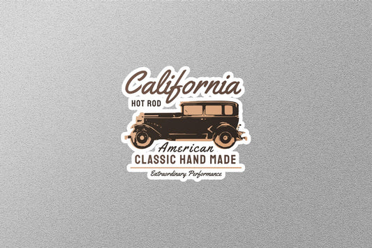 California Hot Rod American Hand Made Sticker