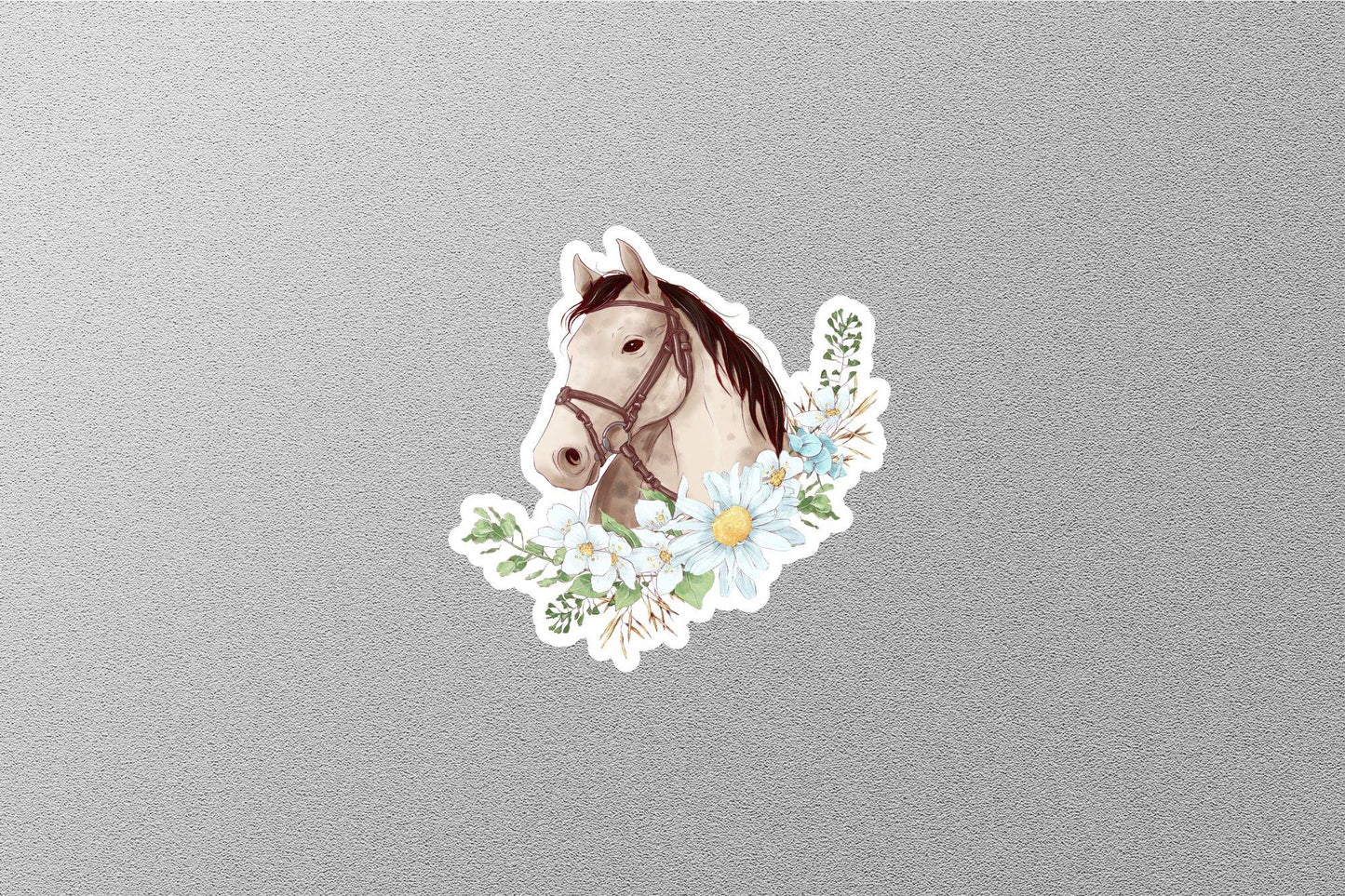 Horse With Flower Sticker
