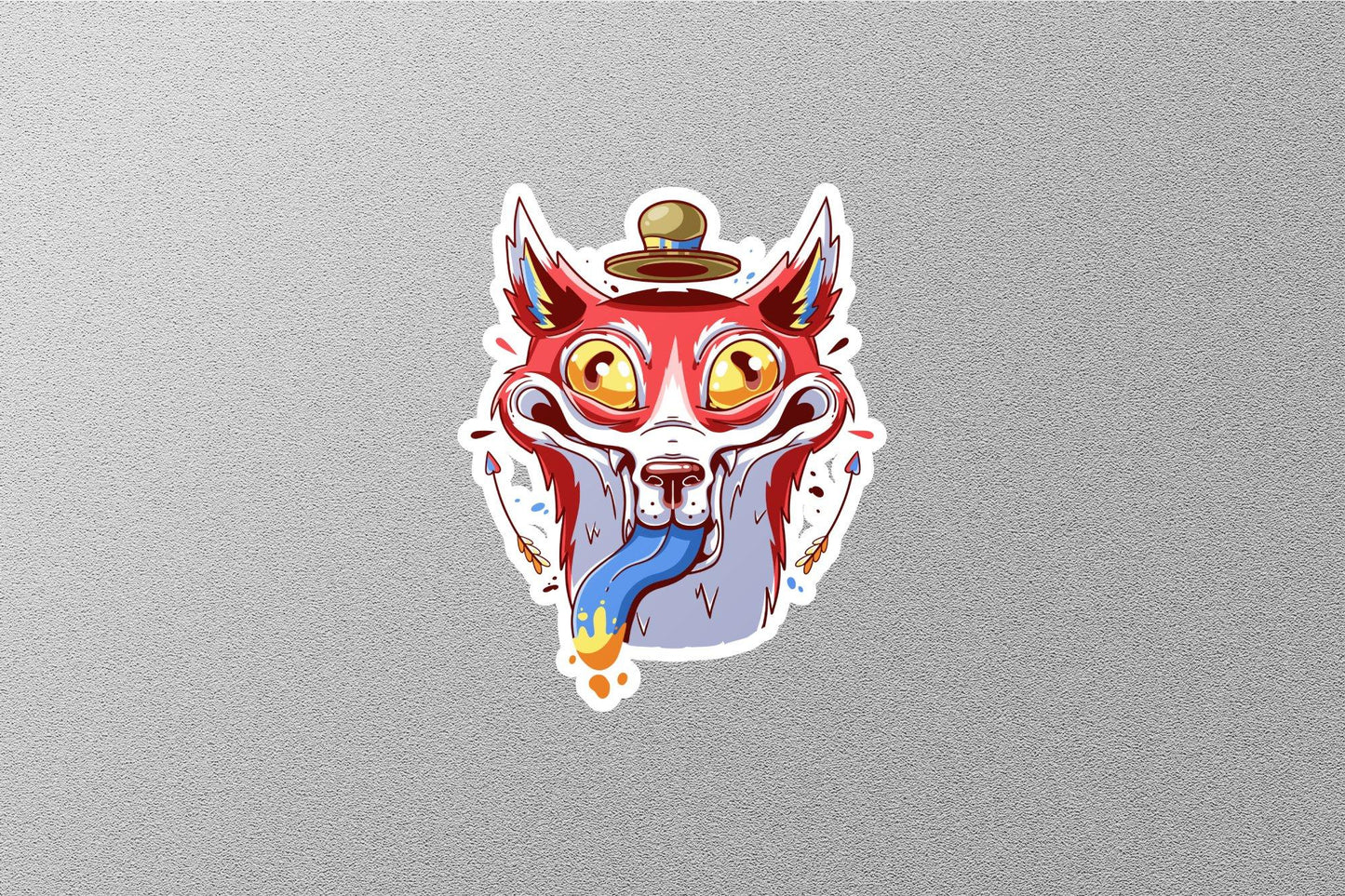 Crazy fox Sticker