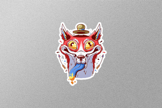 Crazy fox Sticker