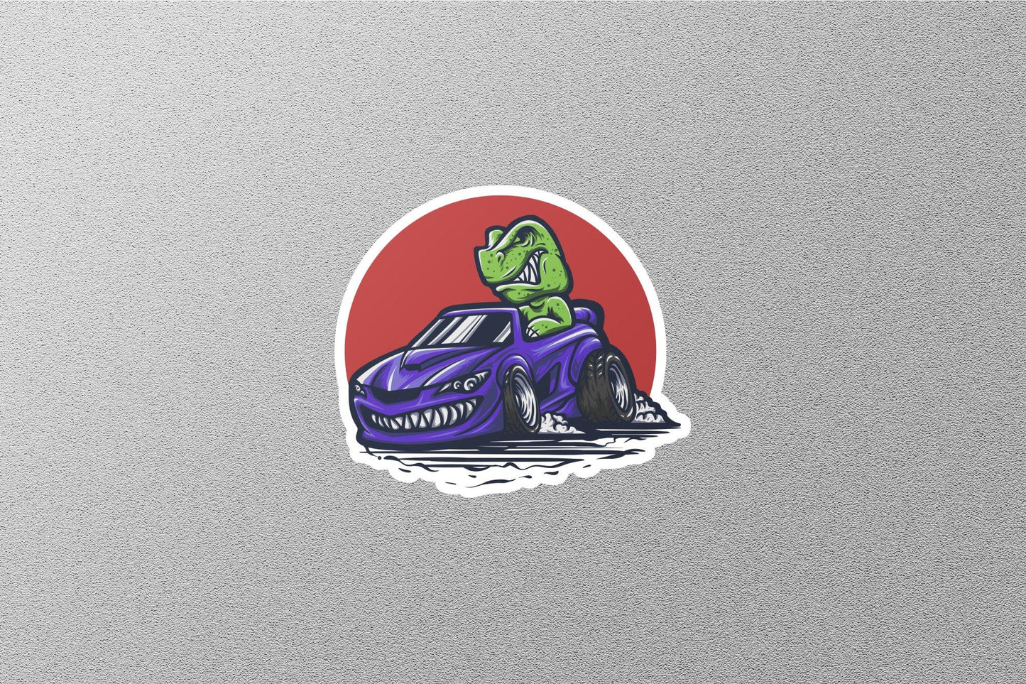 T-Rex Driving Car Sticker