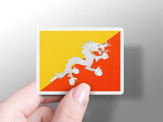 Bhutan Flag Sticker