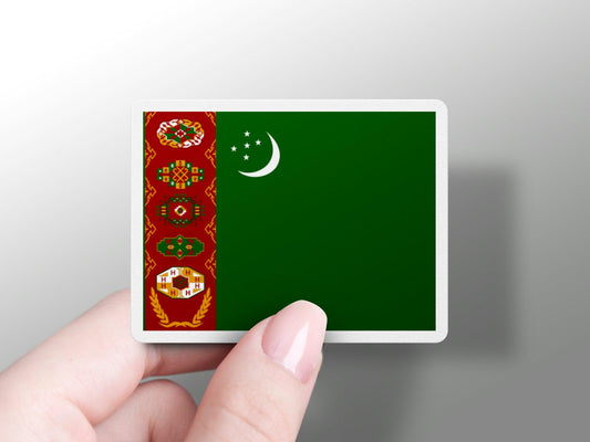 Turkmenistan Flag Sticker