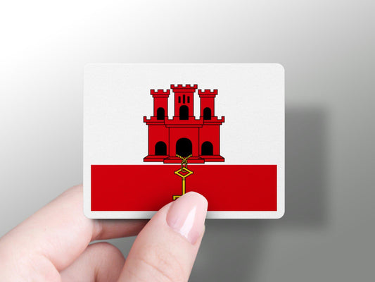 Gibraltar Flag Sticker