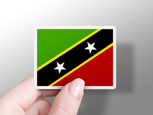 Saint Kitts and Nevis Flag Sticker