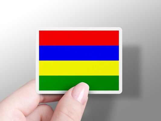 Mauritius Flag Sticker